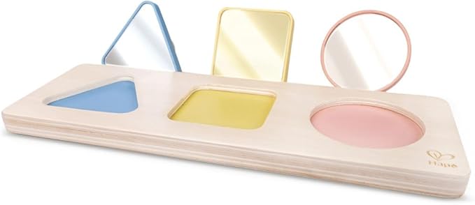 Hape Montessori Mirror Shape Puzzle | Educational Sensory Toy with Color Effects for Babies Ages 10+ Months