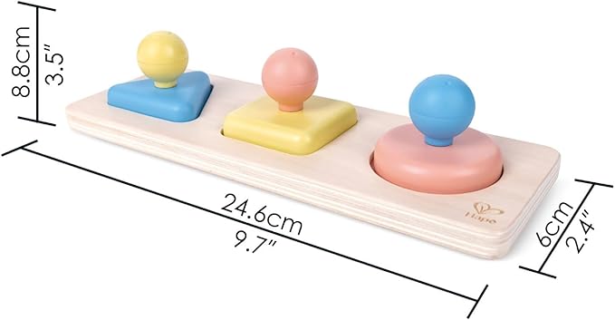 Hape Montessori Mirror Shape Puzzle | Educational Sensory Toy with Color Effects for Babies Ages 10+ Months