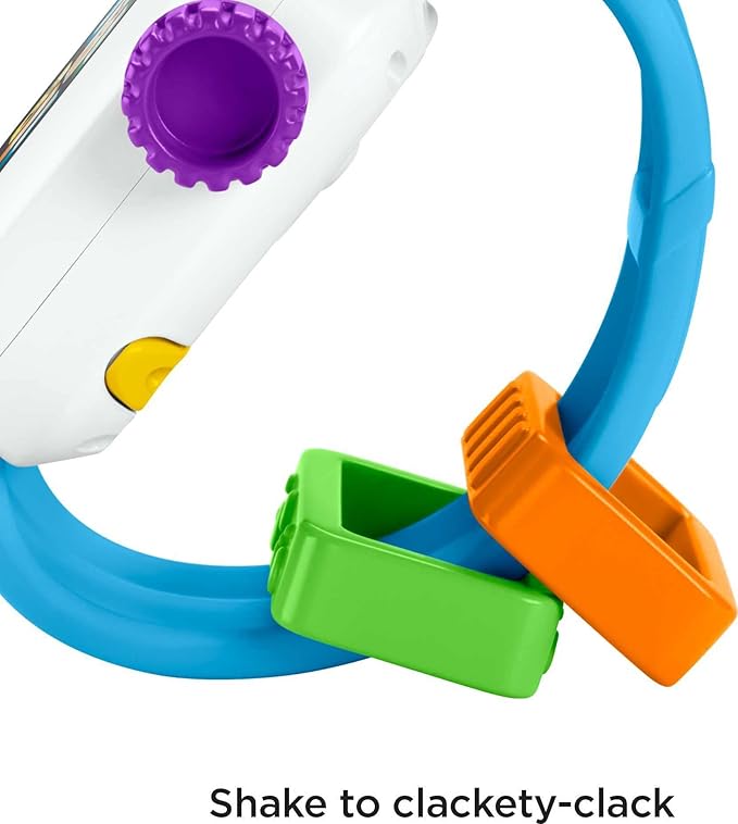 Fisher-Price Baby to Toddler Toy Laugh & Learn Time to Learn Smartwatch with Lights & Music for Pretend Play Infants Ages 6+ Months