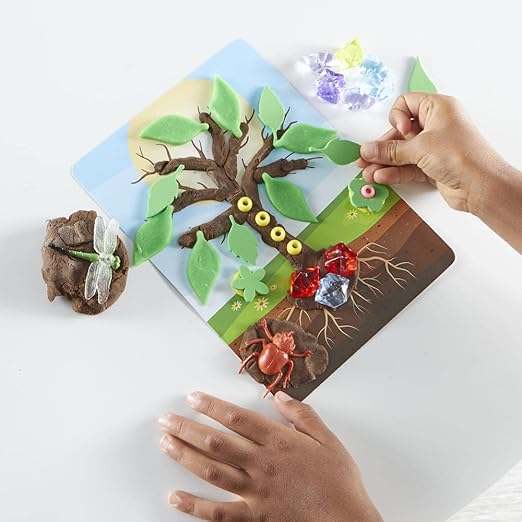 hand2mind Into the Garden Sensory Activity Kit, Loose Parts Play Materials for Kids, Sensory Box, Montessori Sensory Bin with Lid, Nature Toys, Fine Motor Toys, Play Therapy Toys, Arts and Crafts Kits