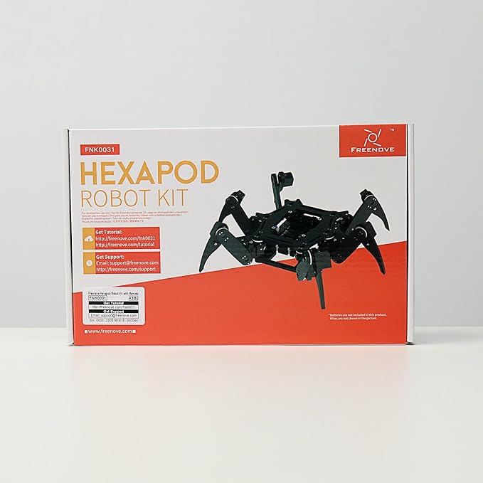 FREENOVE Hexapod Robot Kit with Remote (Compatible with Arduino IDE), App Remote Control, Walking Crawling Twisting Servo STEM Project