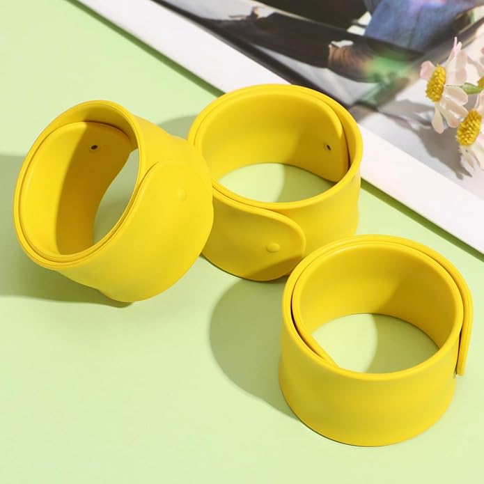 10Pcs Slap Bracelets - Silicone Snap Ruler Snap Bands Wristband for Classroom Prize Party Favors