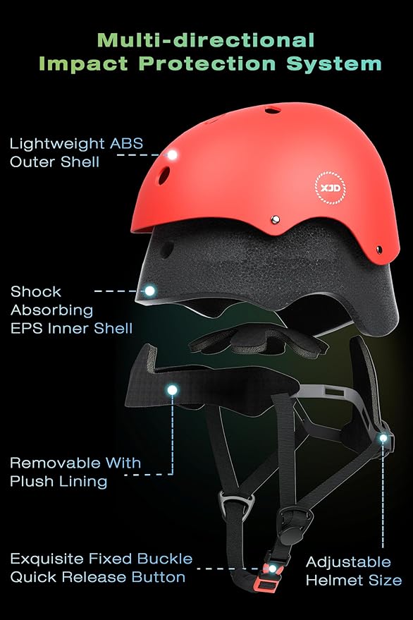 XJD Kids Bike Helmet,Multi-Sport Protective Gear Set for 3-5-8-14 Years Boys Girls with Knee and Elbow Pads Wrist Guards fit Roller Skates,Cycling,Skateboarding,Skating Scooter
