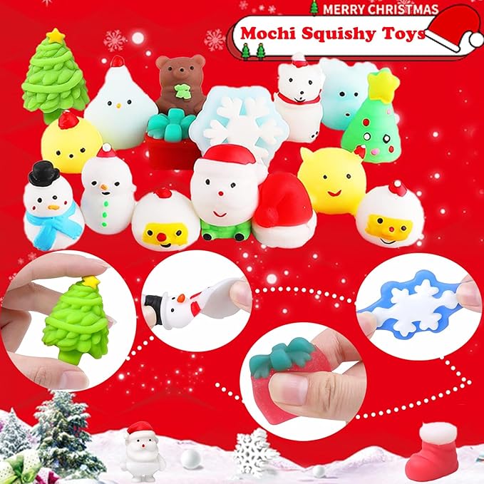 117 Pcs Christmas Party Favors for Kids, Stocking Stuffers,, Pop Fidget Treasure Box Toys, Goodie Bag Stuffers, Carnival Prizes, Prize Box Toys for Kids Classroom