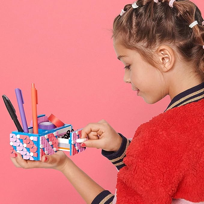 LEGO DOTS Desk Organizer 41907 DIY Craft Decorations Kit for Kids who Like Designing and Redesigning Their Own Room Decor Items to Use, Makes a Fun and Inspirational Gift (405 Pieces)