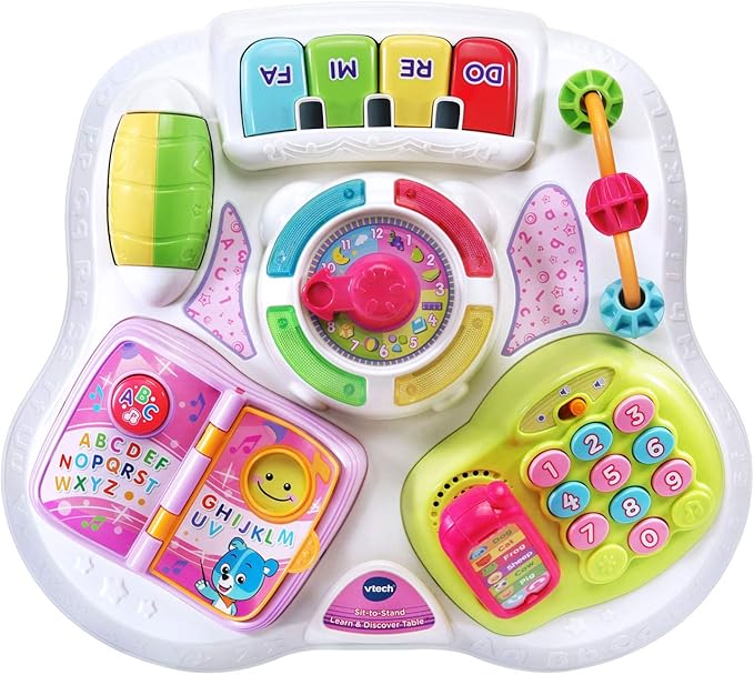VTech Sit-To-Stand Learn and Discover Table, Pink