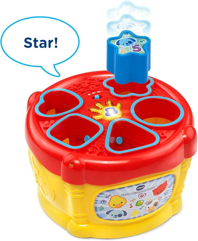 VTech Sort and Discover Drum, Yellow