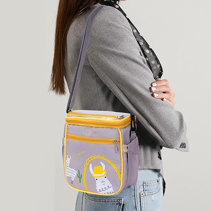 Baby Stroller Organizer Bag,Small Diaper Bag - Universal Stroller Organizer With Insulated Cup Holder,Pocket With Baby Wipes Dispenser,Adjustable Shoulder Strap(Grey)