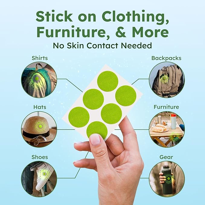 BugMD Squito Stickers Mosquito Repellent Patch Stickers for Adults (390 Patches), Safe & Effective Insect Repellent Patches for Toddlers, Kids, Camping, Beach & Outdoor Essentials