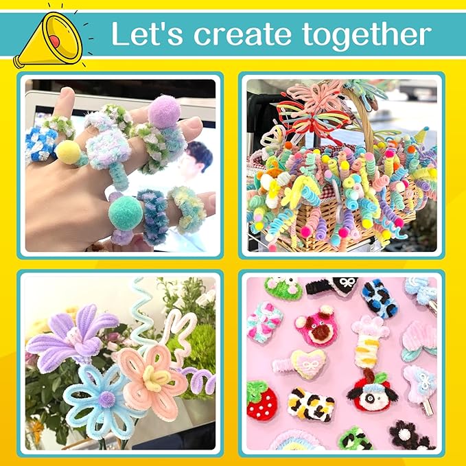 100 Pieces Pipe Cleaners Chenille Stem, Solid Color Pipe Cleaners Set for Pipe Cleaners DIY Arts Crafts Decorations, Chenille Stems Pipe Cleaners (Light Purple)