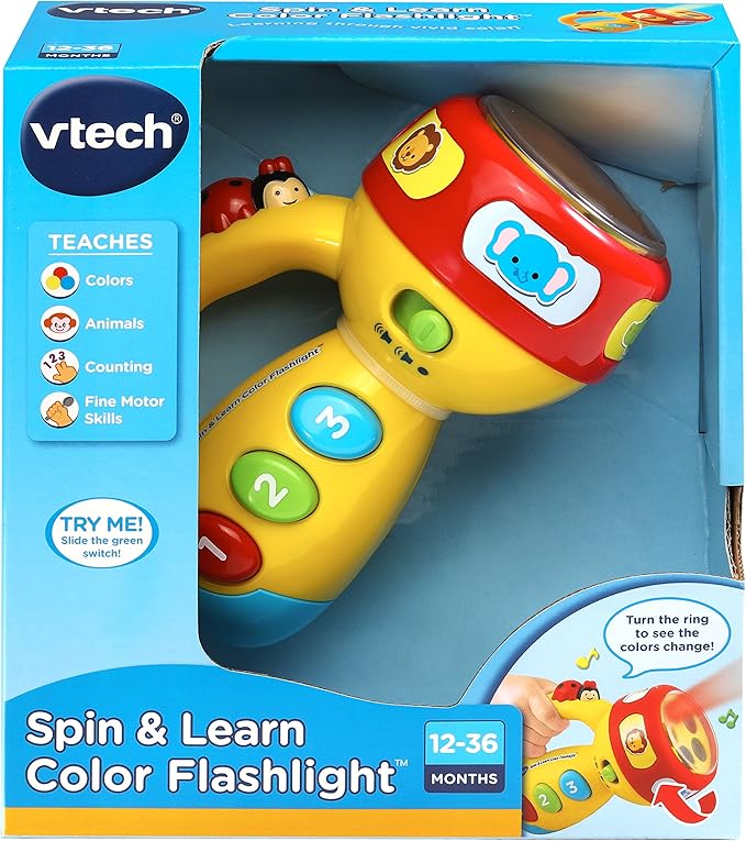 VTech Spin and Learn Color Flashlight, Yellow