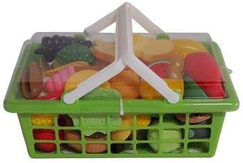 100 Piece Play Food Set with Shopping Basket