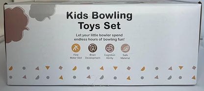 Nueplay Ages 18+ Months Toddler Learning Toys, Counting and Sorting Toys Kids Bowling Set, Animal Shape Puzzle and Bowling Game to Enhance Shape, Color, and Number Recognition, 1 Year Old Girl Gifts