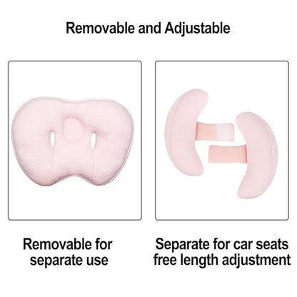 2 in 1 Baby Support Pillow, Banana Shape Baby Neck Head Travel Pillow Stroller Insert Cushion for Kids, Toddler, Pink