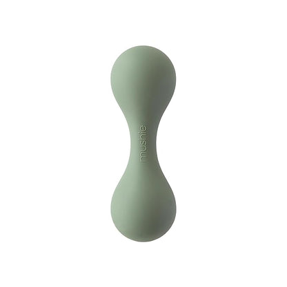 mushie Silicone Baby Shaker Rattle Toy | Ages 3+ Months (Dried Thyme)