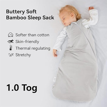 Rayon Made from Bamboo Sleep Sack 24-36 Months 1.0 Tog Ultra Soft Baby Wearable Blanket Toddler Sleeping Sack 2t-3t for Babies Unisex 2-Way Zipper 3t Baby Sleeping Bag Lightweight Extra Large Long XXL