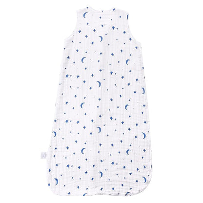 Toddler Sleep Sack for 2-4T Baby, Organic Cotton Wearable Blanket for Boys and Girls 0.5 TOG 2-Way Zipper Soft 4 Layers X-Large Star Moon