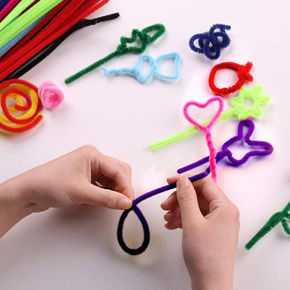 100 Pieces Pipe Cleaners Chenille Stem, Solid Color Pipe Cleaners Set for Pipe Cleaners DIY Arts Crafts Decorations, Chenille Stems Pipe Cleaners (Purple)