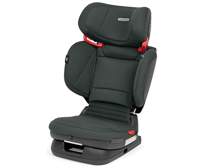 Peg Perego Viaggio Flex 120 Booster, 4D Total Adjust for Safety & Comfort, No Armrests, Compact Fold for Travel, 40-120 lbs, Made in Italy, Metal (Sage Green)