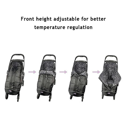 Front Height Adjustable Winter Waterproof Stroller Bunting Bag,Winter Stroller Blanket,Good for M6-48 Toddler