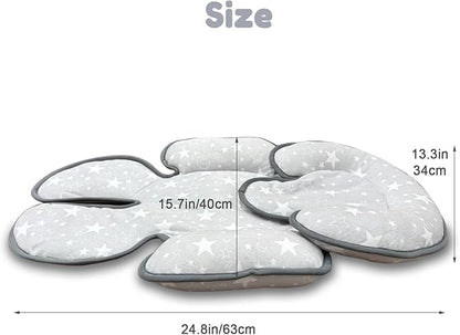 Infant Car Seat Insert, 2 in 1 Reversible Baby Car Seat Head & Body Support Cushion Pillow for Newborn,Soft Newborn Carseat Head Support Pad for Carseats, Strollers, Swings, Bouncers