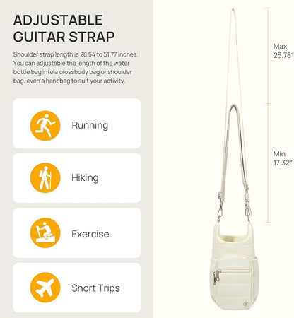 Telena Water Bottle Holder with Strap RFID Crossbody Bags for Women for Walking, Hiking, Cycling