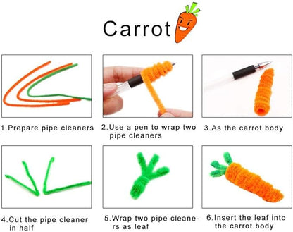 1,000 Pipe Cleaners in 20 Colors Pipe Cleaners Value Pack of Multicolor Chenille Stems for DIY Arts and Craft Projects and Decorations - 6 mm x 12 inch