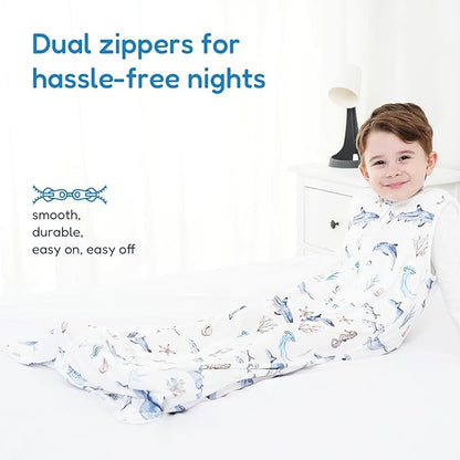 TotAha Toddler Sleep Sack 2T-3T-4T, Premium Light Wearable Blanket Baby Sleeping Bag with 2-Way Safe Zippers For Girl Boy