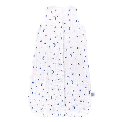 Toddler Sleep Sack for 2-4T Baby, Organic Cotton Wearable Blanket for Boys and Girls 0.5 TOG 2-Way Zipper Soft 4 Layers X-Large Star Moon