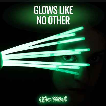 100 Ultra Bright Glow Sticks Bulk Party Pack - Glow in the Dark Party Supplies Pack - 8" Glowsticks Party Favors with Bracelets and Necklaces