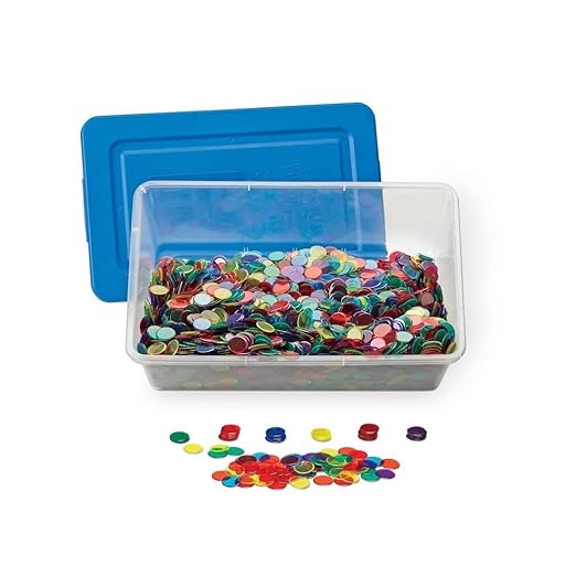 hand2mind Transparent Counters Classroom Kit, Plastic Bingo Chips, Math Bingo Tokens, Math Manipulatives for Preschool, Counters for Kids Math, Childrens Counting Manipulatives (Set of 5,000)
