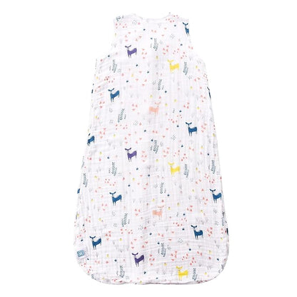Toddler Sleep Sack for 2-4T Baby, Organic Cotton Wearable Blanket for Boys and Girls 0.5 TOG 2-Way Zipper Soft 4 Layers X-Large Deer