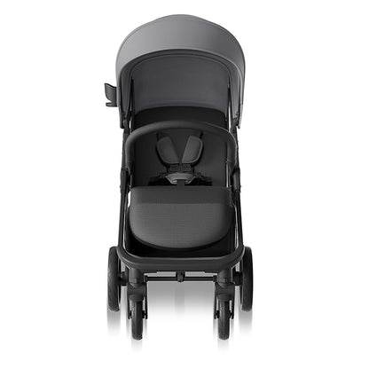 Mompush Nova Baby Stroller for Toddler, Infant & Newborn | Spacious Seat & Lie-Flat Mode | Compact One-Hand Fold, UPF 50+ Canopy & All-Wheel Suspension | Includes Rain Cover & Cup Holder, Grey