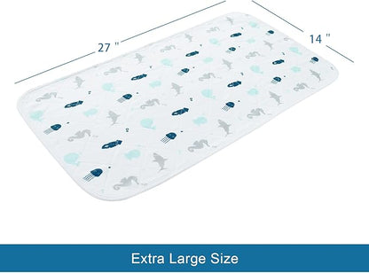 Changing Pad Liner Quilted Waterproof, Baby Changing Pad, Changing Table Pads, Anti Slip & Washable Baby Changing Mat, 27" x 14", 3 Pack