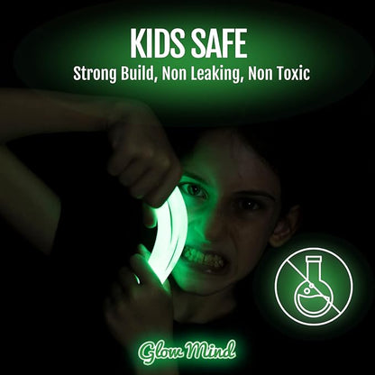 100 Ultra Bright Glow Sticks Bulk Party Pack - Glow in the Dark Party Supplies Pack - 8" Glowsticks Party Favors with Bracelets and Necklaces