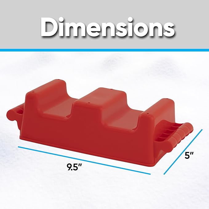 Superio Snow Brick Maker Igloo Fort Crenellated Block Form Outdoor Winter Snow Toys Sand Castle Building Kit for Adults and Kids Sandbox, Beach, Sand Toys (Red, 2)