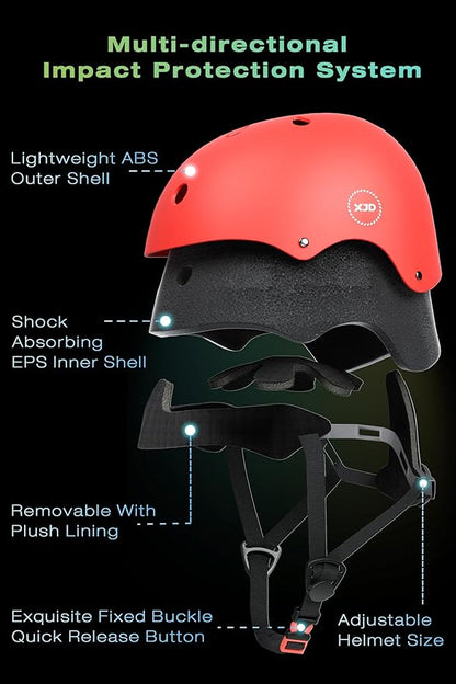 XJD Kids Bike Helmet,Multi-Sport Protective Gear Set for 3-5-8-14 Years Boys Girls with Knee and Elbow Pads Wrist Guards fit Roller Skates,Cycling,Skateboarding,Skating Scooter