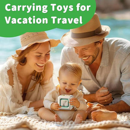 Busy Cube Toy, Sensory Toys for Toddlers 1-3, Baby Car Seat Toys 12-18 Months, Toddler Airplane Travel Toys Age 1-2, Learning Fine Motor Skills, 1st Birthday Gifts Boys Girls