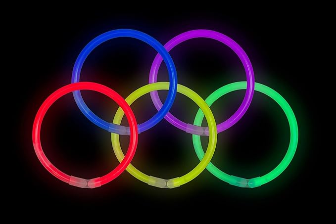 100 8" Crown Glow Light Stick Bracelets WHOLESALE PACK