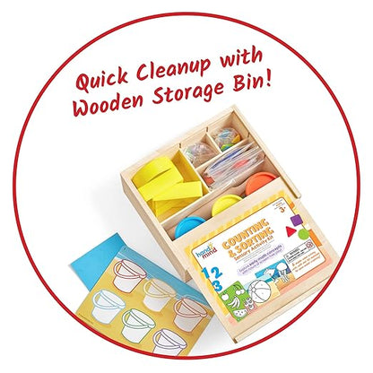 hand2mind Counting and Sorting Sensory Activity Kit, Loose Parts Play Materials for Kids, Sensory Box, Montessori Sensory Bin with Lid, Fine Motor Toys, Play Therapy Toys, Arts and Crafts Kits