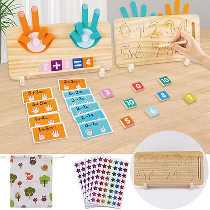 Educational Learning Number Toy for Toddler, Math Manipulatives Number Counting Blocks, Finger Counting Math Toys, Homeschool Supplies for Teaching Early Education Toys, Montessori Toy for Toddler