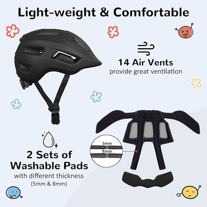 Toddler/Kids Bike Helmet, Adjustable and Multi-Sport, from Infant to Schoolchild, 2 Sizes