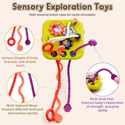 AiTuiTui Multifunction Baby Sensory Activity Cube Toys for 12 18 Months, Shape Sorter Early Learning Educational Interactive Toys for Toddlers 1 2 Year Old Boy Girl, 1st Birthday Gifts