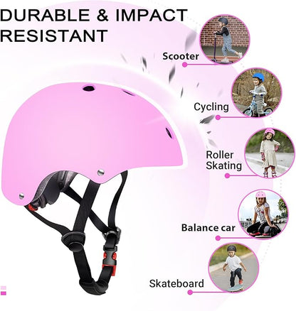 Kids Helmet for 2-3-5-8-14 Ages Girls and Boys, Ventilation and Impact Resistance Toddler Helmet for Multi-Sport Bicycle Scooter Inline Roller Skate and Skateboarding
