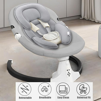 PandaEar Baby Car Insert Cushion Pad, Infant Head & Body Support Pillow for Car Seats, Strollers,Carriers, Machine Washable & Portable -Grey