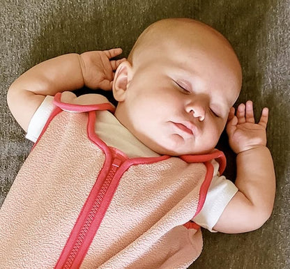 baby deedee Sleep Nest Fleece Baby Sleeping Bag, Sweet Pink, 0-6 Month
