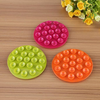 (Pack of 2) Creative Children's Tableware Sucker Baby Kids Magic Suction Mat Portable Double-Sided Suckers Anti-Slip Plate Bowl Cutlery Placemat(Rose Red)