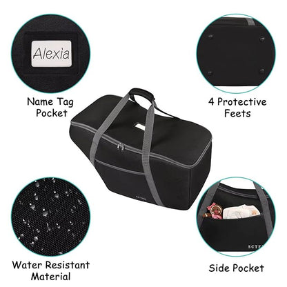Car Seat Travel Bag Fit Graco SnugRide 35 Lite and Base, Chicco KeyFit 30 and Base, Car seat Bags for Air Travel, Padded Infant Carrier Bag with side pocket and Protective Feet, Extra small Bag