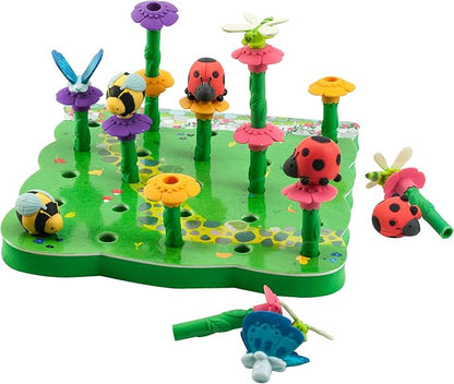 Educational Insights Bright Basics Peg Garden, Stacking, Matching, Fine Motor Skills, Toddler Toys, Ages 2+