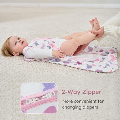 Yoofoss Baby Sleep Sack 18-24 Months Baby Wearable Blanket 100% Cotton 2-Way Zipper TOG 0.5 Toddler Sleeping Sack 3 Pack, Lightweight Sleep Sacks for Babies(X-Large)